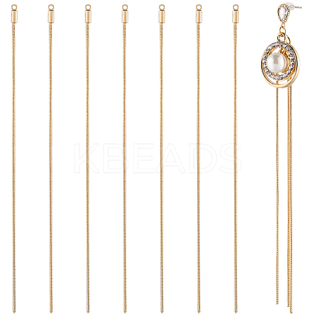 20Pcs Brass Snake Chain Tassel Pendants KK-BBC0013-66-1