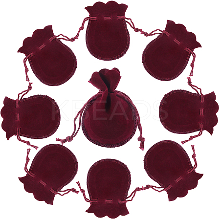 20Pcs Gourd Velvet Drawstring Bags TP-BBC0001-07A-05-1