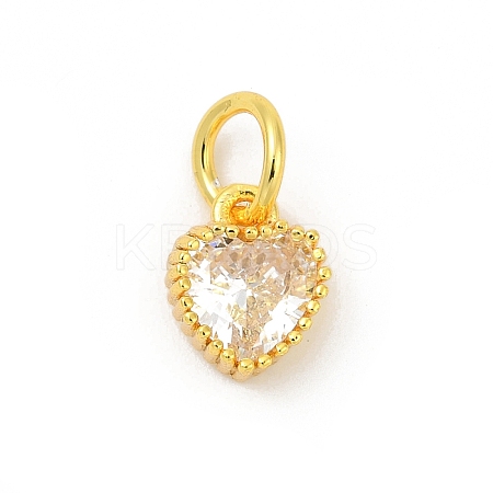 Brass Micro Pave Cubic Zirconia Pendants KK-H204-01G-05-1