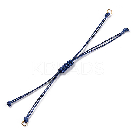 Korean Waxed Polyester Cord Braided Bracelets X1-MAK-T010-03G-1