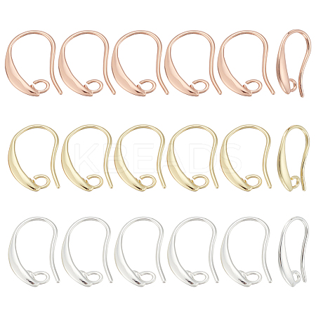 18Pcs 3 Colors Brass Earring Hooks KK-LP0001-54-1