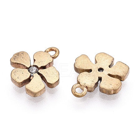 Brass Micro Pave Cubic Zirconia Charms LS-ZIRC-Q014-002C-NF-1