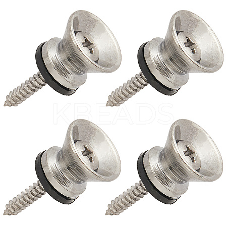 4 Sets Alloy Guitar Strap Button Tail Nails for Acoustic and Folk Instruments FIND-CN0002-19-1