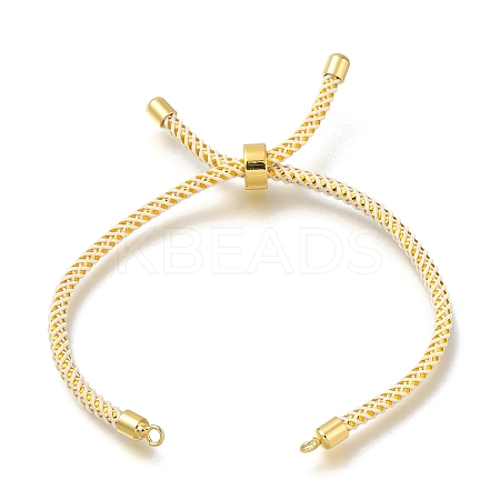 Braided Cotton Cord Slider Bracelet Making LS-MAK-R001-01G-17-1