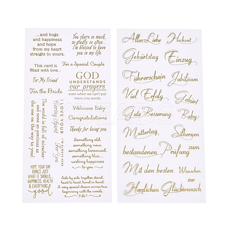 Waterproof Self Adhesive Hot Stamping Stickers Sets DIY-WH0163-31A-1