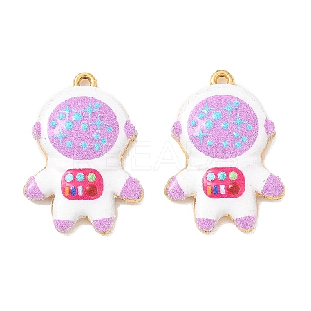 304 Stainless Steel Enamel Pendants STAS-Q119-05G-03-1
