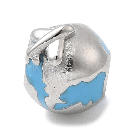 304 Stainless Steel Enamel European Beads STAS-D153-31P-1