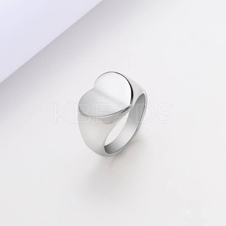 Heart 201 Stainless Steel Finger Rings FS-WG1ADC4-11-1