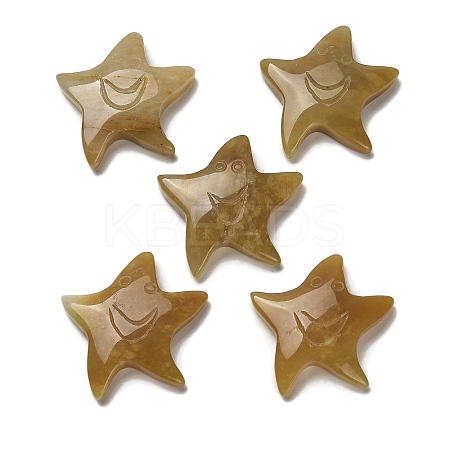 Natural Topaz Jade Carved Cabochons G-Q190-04C-1