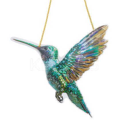 Acrylic Bird Hanging Suncatchers HJEW-WH20021-02D-1