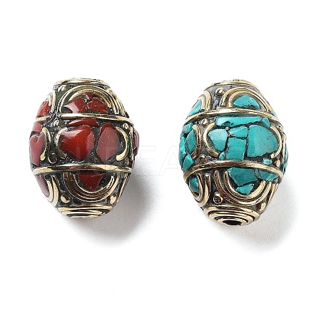 Handmade Tibetan Style Beads TIBEB-C002-09AG-01-1
