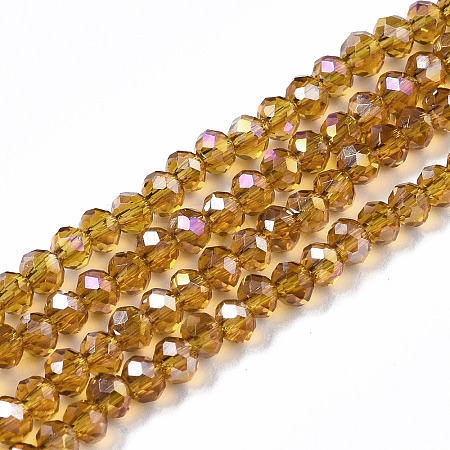 Electroplate Glass Beads Strands LS-EGLA-R048-2mm-24-1