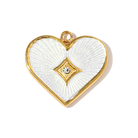 304 Stainless Steel Enamel Pendants STAS-OY008-51G-1