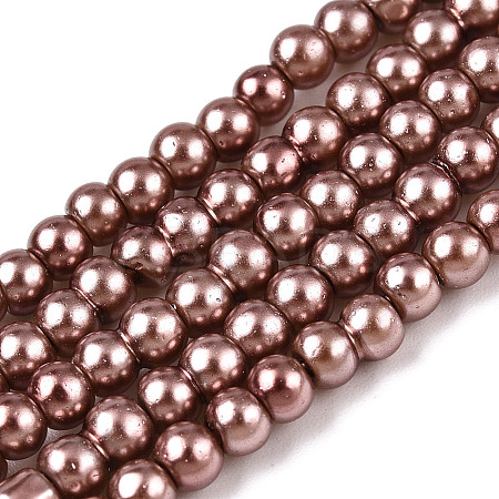 Baking Paint Glass Pearl Bead Strands HY-Q003-3mm-92-1