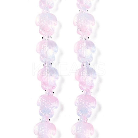 Transparent Glass Enamel Beads Strands GLAA-B021-06F-1