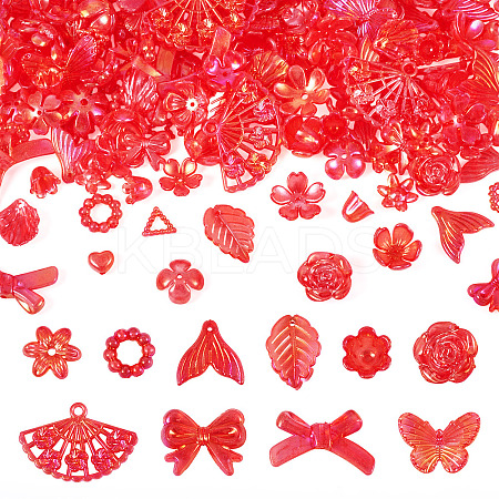 182Pcs 100G Transparent Acrylic Beads OACR-TA0003-66D-1