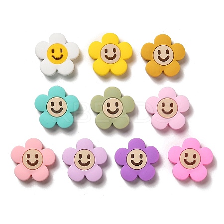 200Pcs 10 Colors Silicone Beads SIL-R145-02M-1