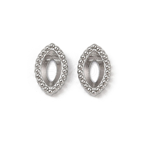 304 Stainless Steel Rhinestone Cabochon Settings STAS-G356-04P-02-1