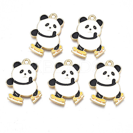Rack Plating Alloy Enamel Pendants LS-ENAM-N055-043-1