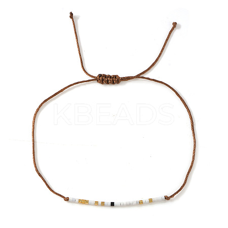 Adjustable Glass Seed Bead Bracelets UW8577-2-1