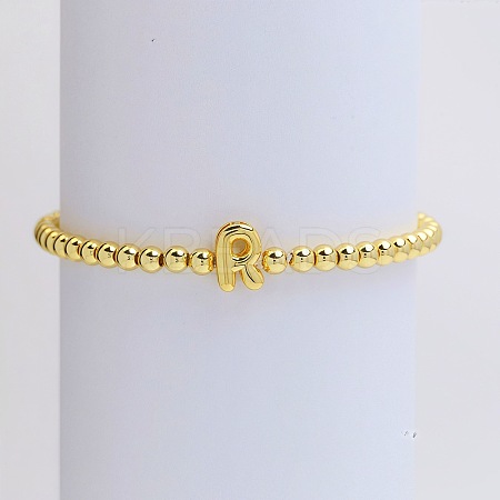 Brass Beaded Stretch Bracelets for Women FS-WG560D0-18-1