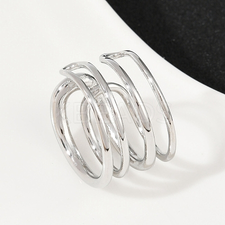 304 Stainless Steel Cuff Rings RJEW-P153-05P-1