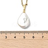 Natural Baroque Pearl Keshi Pendant 304 Stainless Steel Satellite Chain Necklaces NJEW-JN06161-5