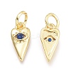 Brass Micro Pave Cubic Zirconia Pendants KK-P187-15H-G-2