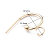 304 Stainless Steel Half Hoop Earrings STAS-Z028-B02-G-4