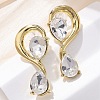 Alloy Rhinestones Stud Earrings EJEW-M075-04G-01-4