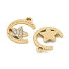 UV Plating Alloy Crystal Rhinestone Pendants ALRI-C009-10G-2