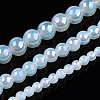 Electroplate Imitation Jade Glass Beads Strands LS-GLAA-T032-J4mm-AB02-4