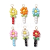 Glass Seed Beaded Pendants PALLOY-JF02992-1