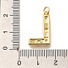 Brass Micro Pave Clear Cubic Zirconia Pendants KK-G521-01G-L-3