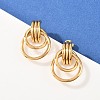 304 Stainless Steel Twist Ring Stud Earrings EJEW-P324-06G-1