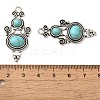 Tibetan Style Alloy Pave Imitation Turquoise Pendants FIND-NH0001-06AS-3