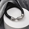 Leather Braided Cord Bracelets AJEW-Q003-01A-2