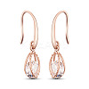 SHEGRACE Creative Design Rose Gold Plated Brass Hook Earrings JE99A-1