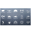 Square PVC Waterproof Car Dash Button Stickers Repaire Kits DIY-WH0349-178-1