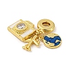 Rack Plating Brass Enamel European Dangle Charms LS-KK-R153-13G-2