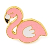Bird Golden Alloy Enamel Brooches JEWB-I035-08G-01-1