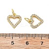 Brass Micro Pave Cubic Zirconia Pendants KK-C092-24A-G-3