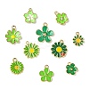 60Pcs 10 Styles Golden Tone Alloy Enamel Pendants FIND-CJ0003-48-9