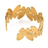 304 Stainless Steel Cuff Bangles for Women BJEW-D048-04G-3