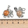 Natural Yellow Aventurine Pendants G-I374-A-P12-3