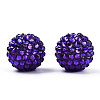 Resin Rhinestone Bubblegum Ball Beads RESI-S260-20mm-S14-3
