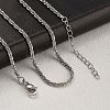 Brass Sterling Silver Chains Necklaces for Women NJEW-D302-25P-3