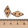 Carved Rhombus 2-hole Basic Sewing Button SHEL-K009-02-3