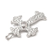 Brass Micro Pave Clear Cubic Zirconia Pendants KK-M246-03P-3