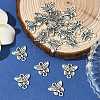 Butterfly Tibetan Style Alloy Links connectors X-TIBE-5369-AS-LF-5